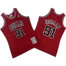 Men's Chicago Bulls #91 Dennis Rodman Red 1997 Throwback Swingman Jersey