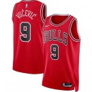 Men's Chicago Bulls #9 Nikola Vucevic Red Icon Heat Press Jersey