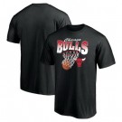 Men's Chicago Bulls Black Printed T-Shirt 206010