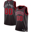 Men's Chicago Bulls Custom Black 2025 Statement Heat Press Jersey