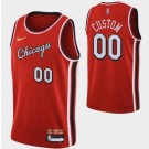 Men's Chicago Bulls Custom Red City Diamond 75th Icon Hot Press Jersey