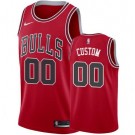 Men's Chicago Bulls Custom Red Icon Hot Press Jersey