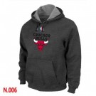 Men's Chicago Bulls Dark Grey Printed Pullover Hoodie