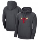 Men's Chicago Bulls Gray 2021 City Edition Essential Logo Fleece Pullover Hoodie