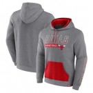 Men's Chicago Bulls Gray Off The Bench Color Block Pullover Hoodie