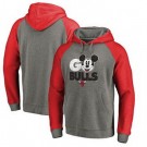 Men's Chicago Bulls Gray Red Printed Pullover Hoodie