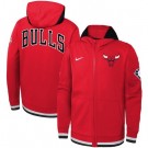 Men's Chicago Bulls Red 75th Anniversary Performance Showtime Full Zip Hoodie Jacket