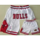 Men's Chicago Bulls White 1997 Just Don Finals Swingman Shorts