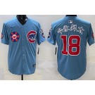 Men's Chicago Cubs #18 Shota Imanaga Baby Blue Japanese 2025 Tokyo Series Limited Jersey