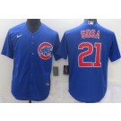 Men's Chicago Cubs #21 Sammy Sosa Royal Blue Cool Base Jersey
