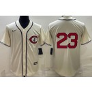 Men's Chicago Cubs #23 Ryne Sandberg Cream 2022 Field of Dreams Cool Base Jersey