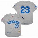 Men's Chicago Cubs #23 Ryne Sandberg Gray 1969 Throwback Jersey
