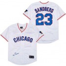 Men's Chicago Cubs #23 Ryne Sandberg White 1968 Throwback Jersey