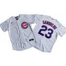 Men's Chicago Cubs #23 Ryne Sandberg White Cool Base Jersey