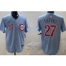 Men's Chicago Cubs #27 Seiya Suzuki Baby Blue Limited Jersey