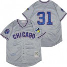 Men's Chicago Cubs #31 Fergie Jenkins Gray 1968 Throwback Jersey