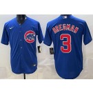 Men's Chicago Cubs #3 Alex Bregman Blue Cool Base Jersey