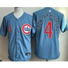 Men's Chicago Cubs #4 Pete Crow Armstrong Baby Blue Limited Jersey