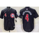 Men's Chicago Cubs #4 Pete Crow Armstrong Black Limited Jersey