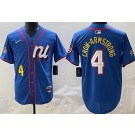 Men's Chicago Cubs #4 Pete Crow Armstrong Blue 2025 All Star Limited Jersey