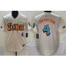Men's Chicago Cubs #4 Pete Crow Armstrong Cream Fashion Limited Jersey