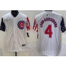 Men's Chicago Cubs #4 Pete Crow Armstrong White USA Limited Jersey