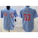 Men's Chicago Cubs #53 Colin Rea Baby Blue Limited Jersey