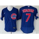 Men's Chicago Cubs #7 Dansby Swanson Blue Authentic Jersey