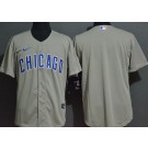 Men's Chicago Cubs Blank Gray Cool Base Jersey