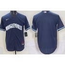 Men's Chicago Cubs Blank Navy City Connect Cool Base Jersey