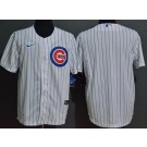 Men's Chicago Cubs Blank White Cool Base Jersey