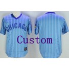 Men's Chicago Cubs Customized Blue 1978 Turn Back The Clock Jersey