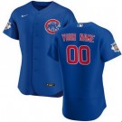 Men's Chicago Cubs Customized Blue Alternate 2020 FlexBase Jersey