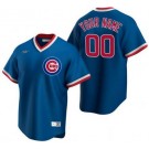 Men's Chicago Cubs Customized Blue Cooperstown Collection Cool Base Jersey