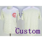 Men's Chicago Cubs Customized Cream 1969 Turn Back The Clock Jersey