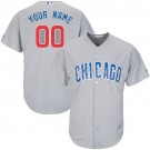 Men's Chicago Cubs Customized Gray Cool Base Jersey