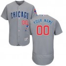 Men's Chicago Cubs Customized Gray FlexBase Jersey