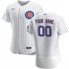 Men's Chicago Cubs Customized White Stripes 2020 FlexBase Jersey
