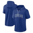 Men's Chicago Cubs Royal Short Sleeve Team Pullover Hoodie 306623