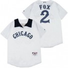 Men's Chicago White Sox #2 Nellie Fox White 1976 Turn Back The Clock Jersey
