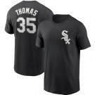 Men's Chicago White Sox #35 Frank Thomas Black Printed T Shirt 112638