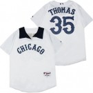 Men's Chicago White Sox #35 Frank Thomas White 1976 Turn Back The Clock Jersey