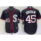 Men's Chicago White Sox #45 Michael Jordan Black Alternate Cool Base Jersey