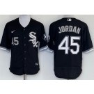 Men's Chicago White Sox #45 Michael Jordan Black Authentic Jersey