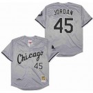 Men's Chicago White Sox #45 Michael Jordan Gray 1994 Throwback Jersey