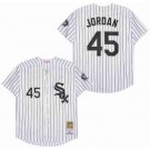 Men's Chicago White Sox #45 Michael Jordan White 1994 Throwback Jersey