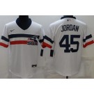 Men's Chicago White Sox #45 Michael Jordan White 2021 Throwback Cool Base Jersey