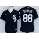 Men's Chicago White Sox #88 Luis Robert Black Cool Base Jersey