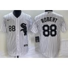 Men's Chicago White Sox #88 Luis Robert White Player Numbe Cool Base Jersey