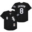 Men's Chicago White Sox #8 Bo Jackson Black 1991 Throwback Jersey